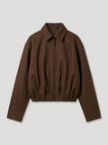 The Cropped Bomber - Espresso