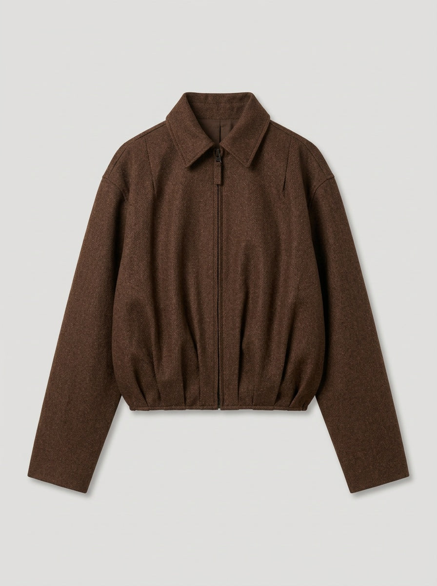The Cropped Bomber - Espresso