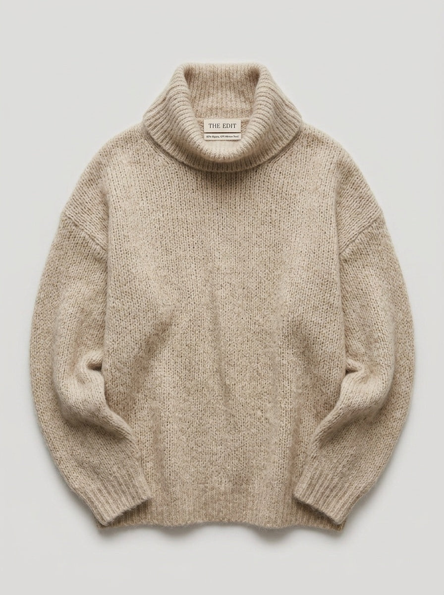 The Brushed Wool Jumper - Slate Grey