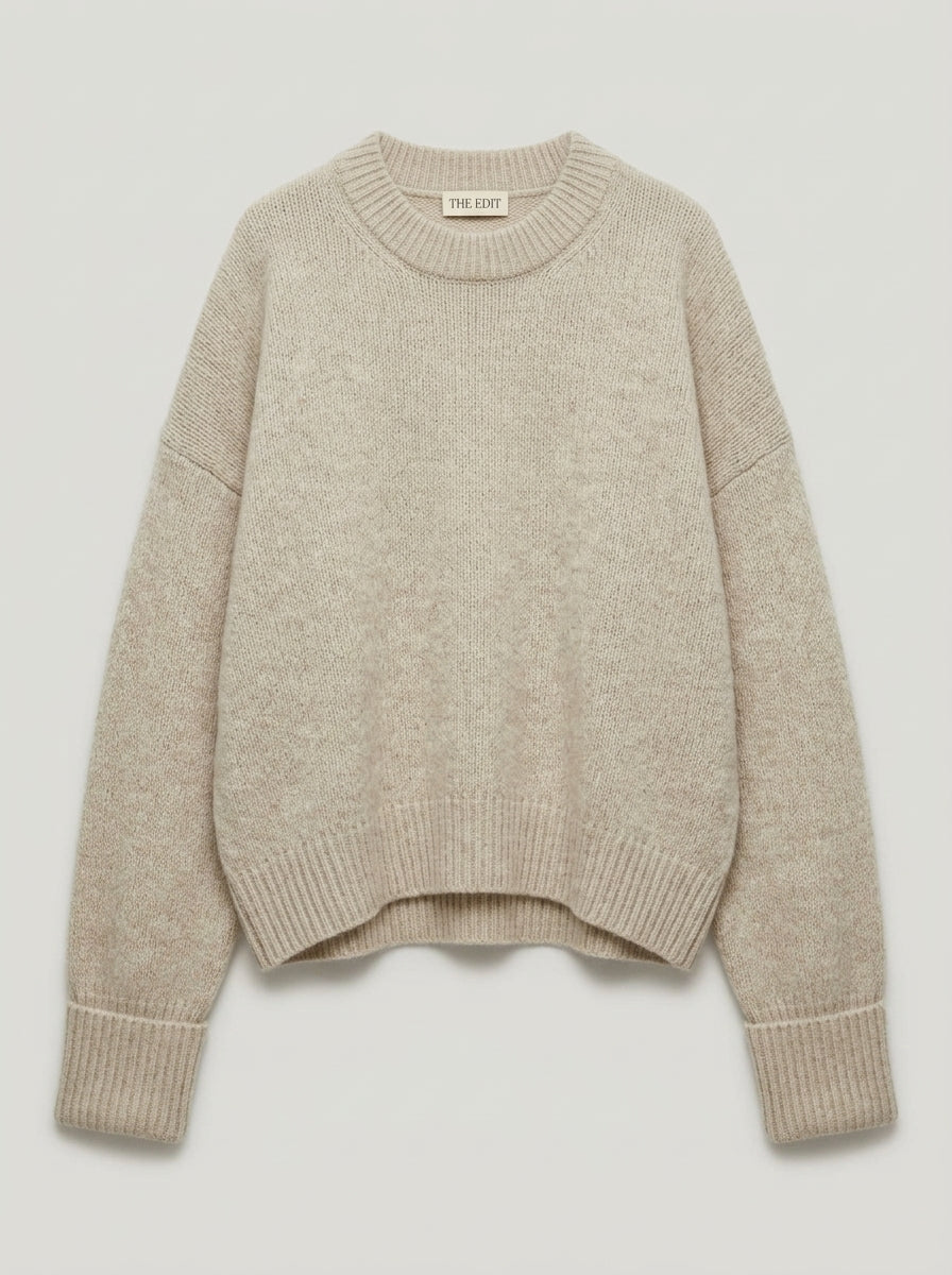 The 4-Ply Cashmere Jumper - Bone