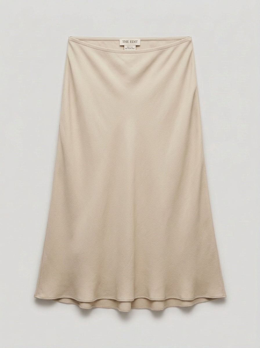 The Fluid Slip Skirt - Black