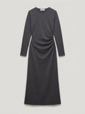The Draped Midi Dress - Espresso