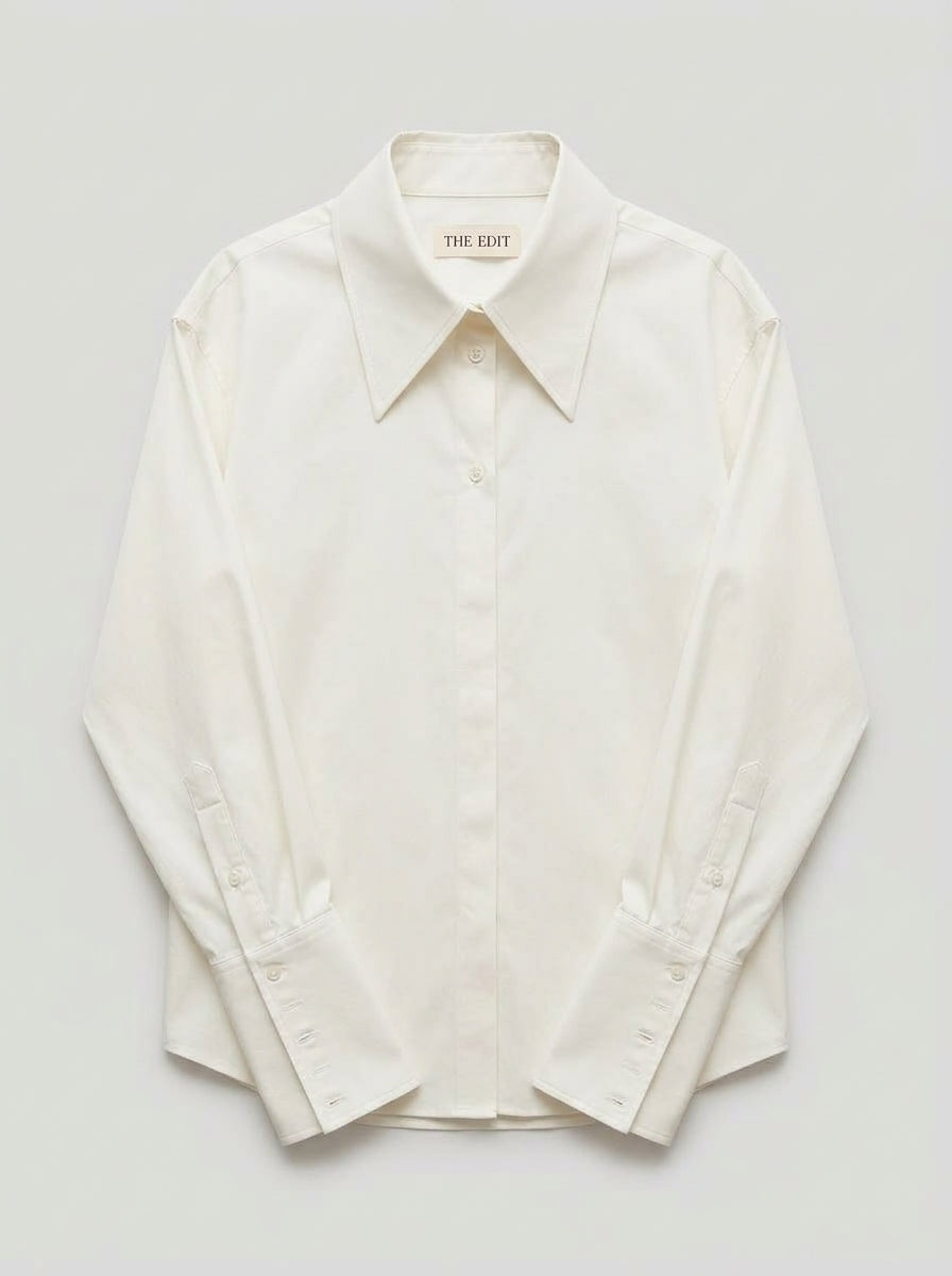 The Architectural Poplin Shirt - Optic White