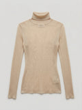 The Silk-Rib Turtleneck - Black